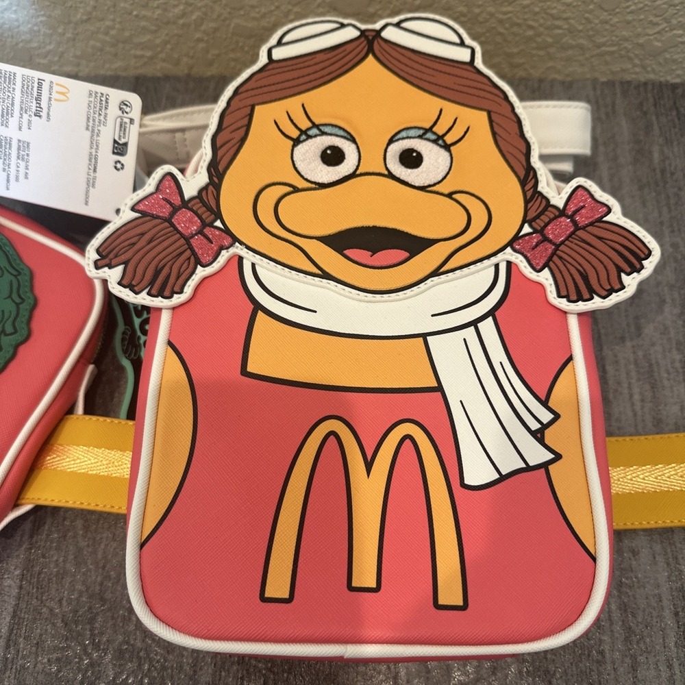 Loungefly McDonalds Birdie the Early Bird Crossbuddies Crossbody Bag W/ Coin Bag - Picture 7 of 11